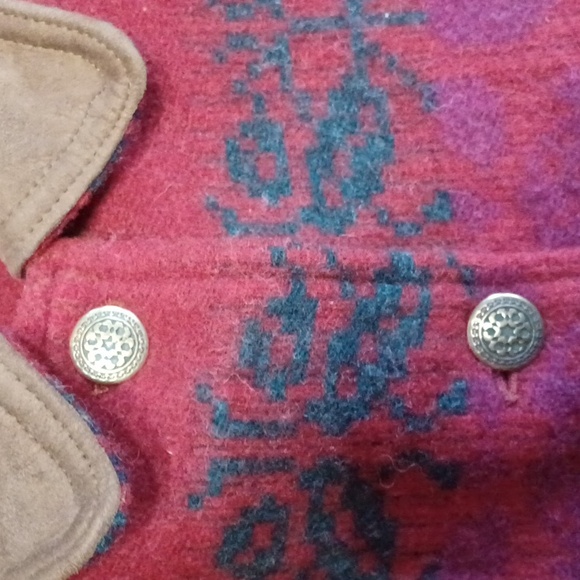 Woolrich Women's Vintage Red Floral Fully Lined Wool Blend Jacket Size XL - Picture 3 of 9